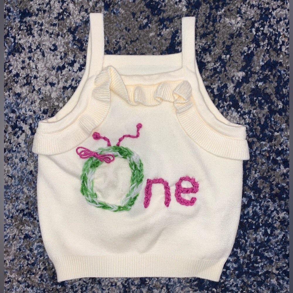 Cocomelon Baby Girl 1st Birthday Knit Tank Top - Customizable